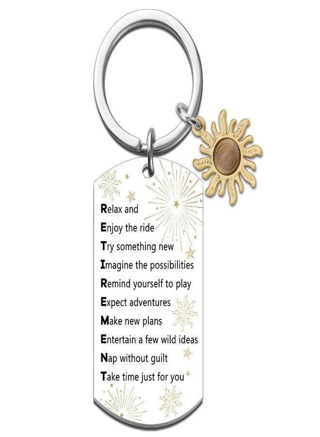 MOEXUKO Christmas Stocking Stuffers Adults Retirement Gift for Woman 2025 Retired Gifts for Women Happy Retirement Keychain Retirements Party Decorations for Friends Coworker Teacher Mom Stocking Stuffers - Image 1
